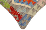 handmade Traditional Pillow Rust Gray Hand-Woven SQUARE 100% WOOL Hand woven turkish pillow2' x 2'