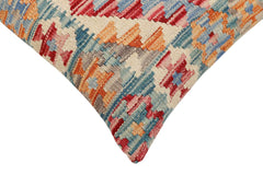 handmade Traditional Pillow Green Blue Hand-Woven SQUARE 100% WOOL Hand woven turkish pillow2' x 2'
