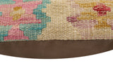 handmade Traditional Pillow Beige Red Hand-Woven SQUARE 100% WOOL Hand woven turkish pillow2' x 2'