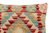 handmade Traditional Pillow Red Blue Hand-Woven SQUARE 100% WOOL Hand woven turkish pillow2' x 2'