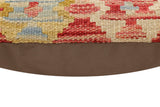 handmade Traditional Pillow Red Blue Hand-Woven SQUARE 100% WOOL Hand woven turkish pillow2' x 2'