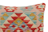 handmade Traditional Pillow Red Blue Hand-Woven SQUARE 100% WOOL Hand woven turkish pillow2' x 2'