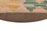handmade Traditional Pillow Red Blue Hand-Woven SQUARE 100% WOOL Hand woven turkish pillow2' x 2'