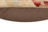 handmade Traditional Pillow Beige Red Hand-Woven SQUARE 100% WOOL Hand woven turkish pillow2' x 2'