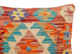 handmade Traditional Pillow Red Blue Hand-Woven SQUARE 100% WOOL Hand woven turkish pillow2' x 2'