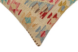 handmade Traditional Pillow Beige Red Hand-Woven SQUARE 100% WOOL Hand woven turkish pillow2' x 2'