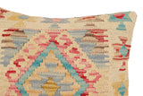 handmade Traditional Pillow Beige Red Hand-Woven SQUARE 100% WOOL Hand woven turkish pillow2' x 2'