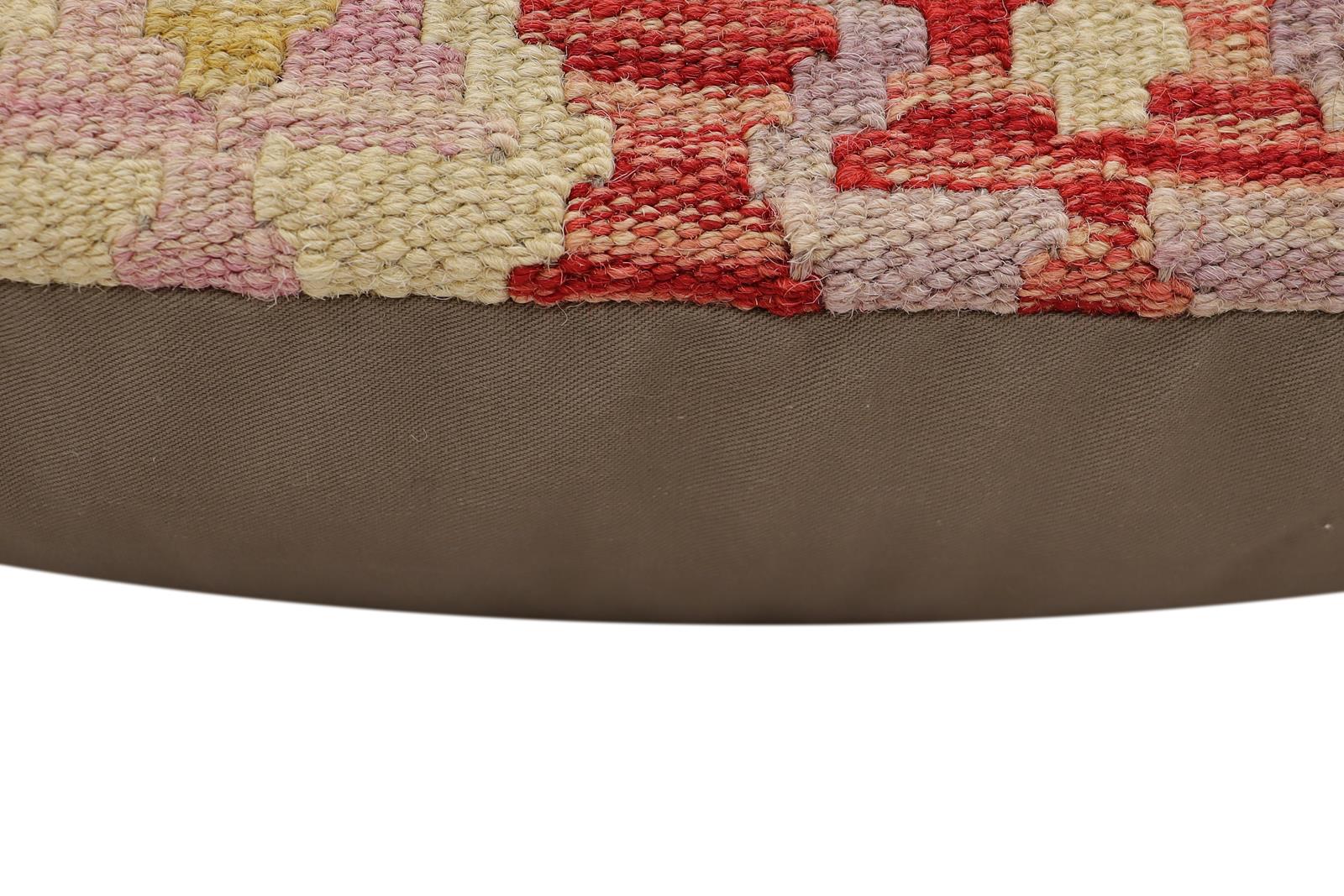 handmade Traditional Pillow Red Blue Hand-Woven SQUARE 100% WOOL  Hand woven turkish pillow  2 x 2