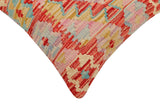 handmade Traditional Pillow Red Blue Hand-Woven SQUARE 100% WOOL Hand woven turkish pillow2' x 2'