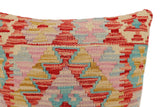 handmade Traditional Pillow Red Blue Hand-Woven SQUARE 100% WOOL Hand woven turkish pillow2' x 2'
