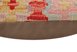 handmade Traditional Pillow Red Blue Hand-Woven SQUARE 100% WOOL Hand woven turkish pillow2' x 2'