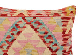 handmade Traditional Pillow Red Blue Hand-Woven SQUARE 100% WOOL Hand woven turkish pillow2' x 2'
