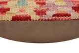 handmade Traditional Pillow Red Blue Hand-Woven SQUARE 100% WOOL Hand woven turkish pillow2' x 2'