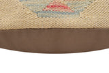 handmade Traditional Pillow Beige Red Hand-Woven SQUARE 100% WOOL Hand woven turkish pillow2' x 2'