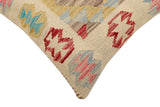 handmade Traditional Pillow Beige Red Hand-Woven SQUARE 100% WOOL Hand woven turkish pillow2' x 2'