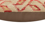 handmade Traditional Pillow Beige Red Hand-Woven SQUARE 100% WOOL Hand woven turkish pillow2' x 2'