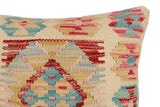 handmade Traditional Pillow Beige Red Hand-Woven SQUARE 100% WOOL Hand woven turkish pillow2' x 2'