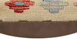 handmade Traditional Pillow Beige Rust Hand-Woven SQUARE 100% WOOL Hand woven turkish pillow2' x 2'