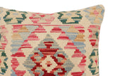 handmade Traditional Pillow Beige Rust Hand-Woven SQUARE 100% WOOL Hand woven turkish pillow2' x 2'