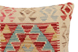 handmade Traditional Pillow Red Blue Hand-Woven SQUARE 100% WOOL Hand woven turkish pillow2' x 2'