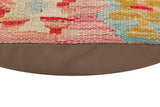 handmade Traditional Pillow Red Beige Hand-Woven SQUARE 100% WOOL Hand woven turkish pillow2' x 2'