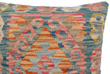 handmade Traditional Pillow Green Blue Hand-Woven SQUARE 100% WOOL Hand woven turkish pillow2' x 2'