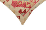 handmade Traditional Pillow Beige Pink Hand-Woven SQUARE 100% WOOL Hand woven turkish pillow2' x 2'