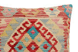 handmade Traditional Pillow Red Beige Hand-Woven SQUARE 100% WOOL Hand woven turkish pillow2' x 2'