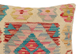 handmade Traditional Pillow Beige Red Hand-Woven SQUARE 100% WOOL Hand woven turkish pillow2' x 2'