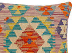handmade Traditional Pillow Purple Beige Hand-Woven SQUARE 100% WOOL Hand woven turkish pillow2' x 2'