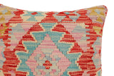 handmade Traditional Pillow Red Blue Hand-Woven SQUARE 100% WOOL Hand woven turkish pillow2' x 2'