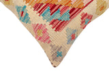 handmade Traditional Pillow Beige Rust Hand-Woven SQUARE 100% WOOL Hand woven turkish pillow2' x 2'