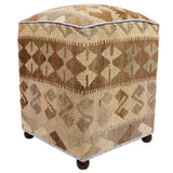 Chic Chacon Handmade Kilim Upholstered Ottoman