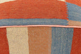 handmade Modern Ottoman Rust Blue Hand-made SQUARE handmade ottoman pouf