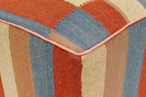 handmade Modern Ottoman Rust Blue Hand-made SQUARE handmade ottoman pouf