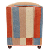 handmade Modern Ottoman Rust Blue Hand-made SQUARE handmade ottoman pouf