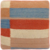 handmade Modern Ottoman Rust Blue Hand-made SQUARE handmade ottoman pouf