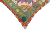 handmade Traditional Pillow Blue Rust Hand-Woven SQUARE 100% WOOL Hand woven turkish pillow2' x 2'