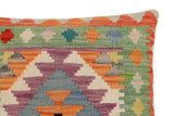 handmade Traditional Pillow Blue Rust Hand-Woven SQUARE 100% WOOL Hand woven turkish pillow2' x 2'