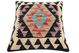 handmade Traditional Pillow Red Black Hand-Woven SQUARE 100% WOOL Hand woven turkish pillow2' x 2'