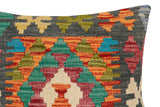 handmade Traditional Pillow Rust Charcoal Hand-Woven SQUARE 100% WOOL Hand woven turkish pillow2' x 2'