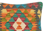 handmade Traditional Pillow Rust Charcoal Hand-Woven SQUARE 100% WOOL Hand woven turkish pillow2' x 2'