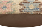 handmade Traditional Pillow Red Blue Hand-Woven SQUARE 100% WOOL Hand woven turkish pillow2' x 2'