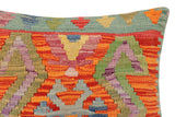 handmade Traditional Pillow Rust Blue Hand-Woven SQUARE 100% WOOL Hand woven turkish pillow2' x 2'