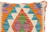 handmade Traditional Pillow Rust Blue Hand-Woven SQUARE 100% WOOL Hand woven turkish pillow2' x 2'