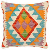 Bohemien Heide Turkish Hand-Woven Kilim Pillow - 17