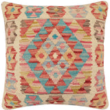 Boho Chic Janie Turkish Hand-Woven Kilim Pillow - 17