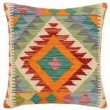 Tribal Audie Turkish Hand-Woven Kilim Pillow - 17