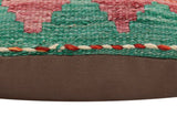 handmade Traditional Pillow Rust Blue Hand-made SQUARE 100% WOOL Hand woven turkish pillow2' x 2'