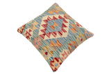 handmade Traditional Pillow Red Blue Hand-made SQUARE 100% WOOL  Hand woven turkish pillow  2 x 2
